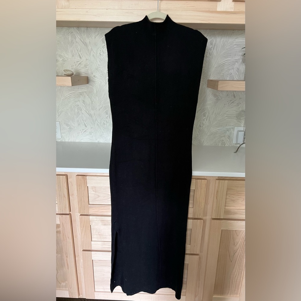 Top shop black maxi sweater sleeveless dress